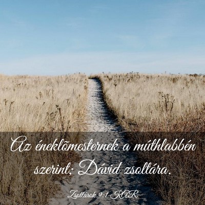 Picture 03 - Zsoltárok 9:1 KAR - Az éneklõmesternek a múthlabbén szerint; - Bible Verse Picture