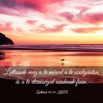Picture 03 - Zsoltárok 90:16 KAR - Láttassék meg a te mûved a te szolgáidon, és - Bible Verse Picture