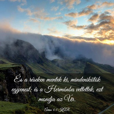 Picture 03 - Ámos 4:3 KAR - És a réseken mentek ki, mindenikõtök - Bible Verse Picture