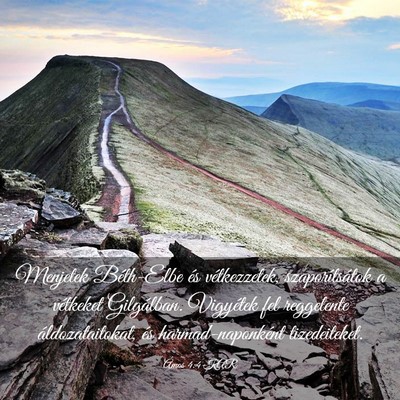 Picture 03 - Ámos 4:4 KAR - Menjetek Béth-Elbe és vétkezzetek, - Bible Verse Picture