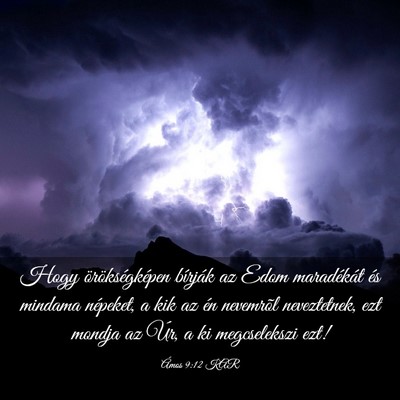 Picture 03 - Ámos 9:12 KAR - Hogy örökségképen bírják az Edom - Bible Verse Picture