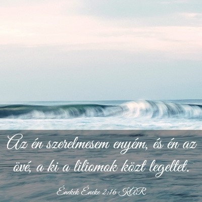 Picture 03 - Énekek Éneke 2:16 KAR - Az én szerelmesem enyém, és én az övé, a ki - Bible Verse Picture