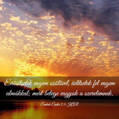 Picture 03 - Énekek Éneke 2:5 KAR - Erõsítsetek engem szõlõvel, üdítsetek fel - Bible Verse Picture