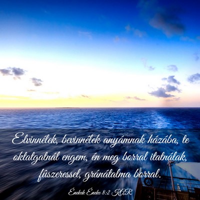 Picture 03 - Énekek Éneke 8:2 KAR - Elvinnélek, bevinnélek anyámnak házába, te - Bible Verse Picture