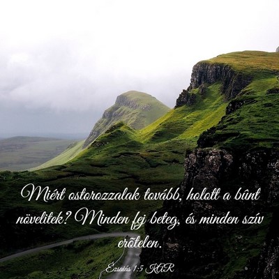 Picture 03 - Ézsaiás 1:5 KAR - Miért ostorozzalak tovább, holott a bûnt - Bible Verse Picture