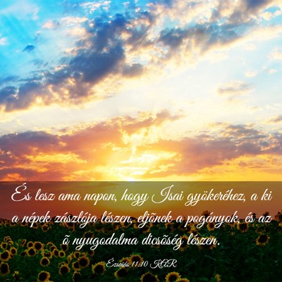 Picture 03 - Ézsaiás 11:10 KAR - És lesz ama napon, hogy Isai gyökeréhez, a ki - Bible Verse Picture