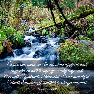Picture 03 - Ézsaiás 11:11 KAR - És lesz ama napon: az Úr másodszor nyujtja ki - Bible Verse Picture