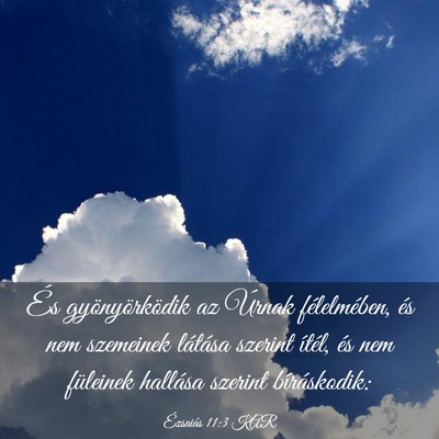 Picture 03 - Ézsaiás 11:3 KAR - És gyönyörködik az Úrnak félelmében, és - Bible Verse Picture