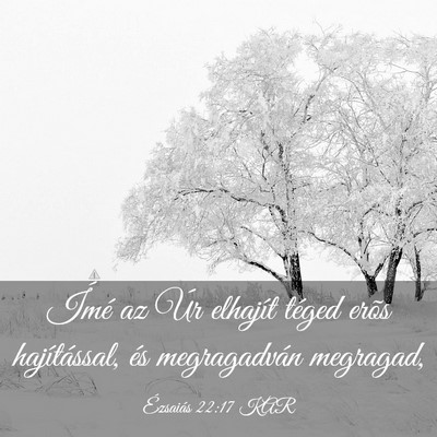 Picture 03 - Ézsaiás 22:17 KAR - Ímé az Úr elhajít téged erõs hajítással, - Bible Verse Picture