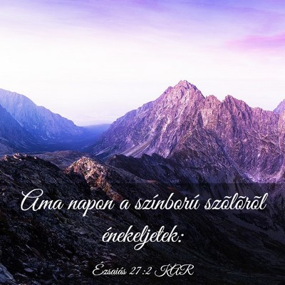 Picture 03 - Ézsaiás 27:2 KAR - Ama napon a színború szõlõrõl - Bible Verse Picture