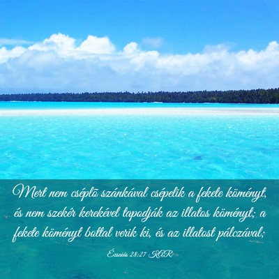 Picture 03 - Ézsaiás 28:27 KAR - Mert nem cséplõ szánkával csépelik a fekete - Bible Verse Picture