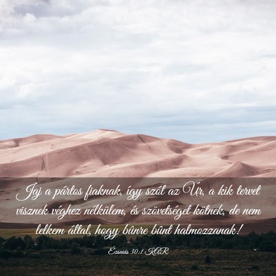 Picture 03 - Ézsaiás 30:1 KAR - Jaj a pártos fiaknak, így szól az Úr, a kik - Bible Verse Picture