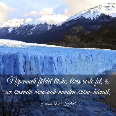 Picture 03 - Ézsaiás 32:13 KAR - Népemnek földét tüske, tövis verte fel, és - Bible Verse Picture