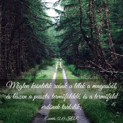 Picture 03 - Ézsaiás 32:15 KAR - Míglen kiöntetik reánk a lélek a magasból, - Bible Verse Picture
