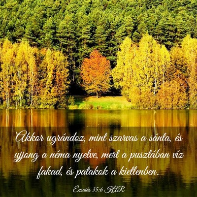 Picture 03 - Ézsaiás 35:6 KAR - Akkor ugrándoz, mint szarvas a sánta, és - Bible Verse Picture