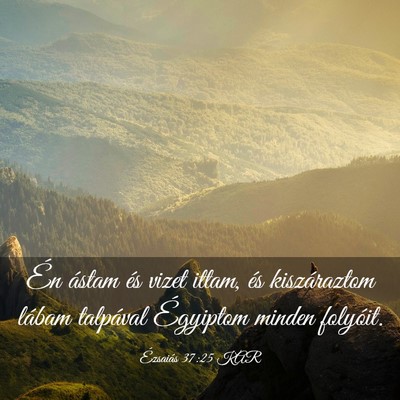Picture 03 - Ézsaiás 37:25 KAR - Én ástam és vizet ittam, és kiszáraztom - Bible Verse Picture