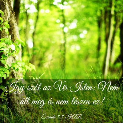 Picture 03 - Ézsaiás 7:7 KAR - Így szól az Úr Isten: Nem áll meg és nem - Bible Verse Picture