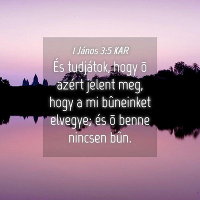 Picture 04 - 1 János 3:5 KAR - És tudjátok, hogy õ azért jelent meg, hogy a - Bible Verse Picture