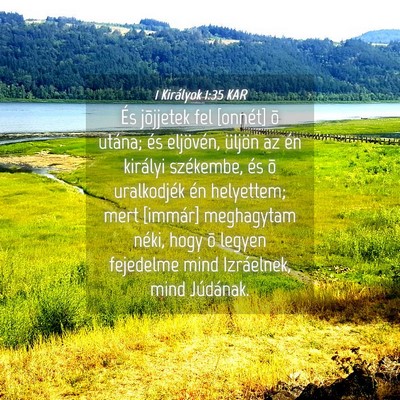 Picture 04 - 1 Királyok 1:35 KAR - És jõjjetek fel [onnét] õ utána; és - Bible Verse Picture