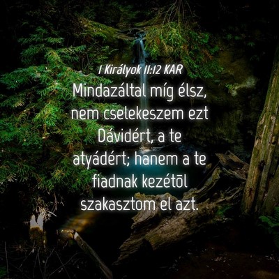 Picture 04 - 1 Királyok 11:12 KAR - Mindazáltal míg élsz, nem cselekeszem ezt - Bible Verse Picture