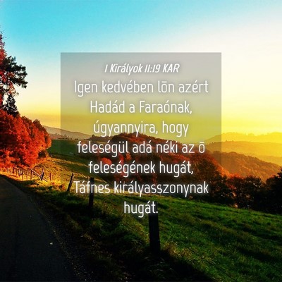 Picture 04 - 1 Királyok 11:19 KAR - Igen kedvében lõn azért Hadád a Faraónak, - Bible Verse Picture