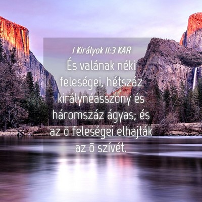 Picture 04 - 1 Királyok 11:3 KAR - És valának néki feleségei, hétszáz - Bible Verse Picture