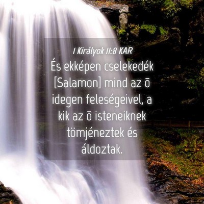 Picture 04 - 1 Királyok 11:8 KAR - És ekképen cselekedék [Salamon] mind az õ - Bible Verse Picture