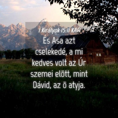 Picture 04 - 1 Királyok 15:11 KAR - És Asa azt cselekedé, a mi kedves volt az Úr - Bible Verse Picture