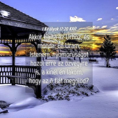 Picture 04 - 1 Királyok 17:20 KAR - Akkor kiálta az Úrhoz, és monda: Én Uram, - Bible Verse Picture