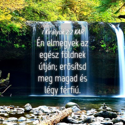 Picture 04 - 1 Királyok 2:2 KAR - Én elmegyek az egész földnek útján; - Bible Verse Picture