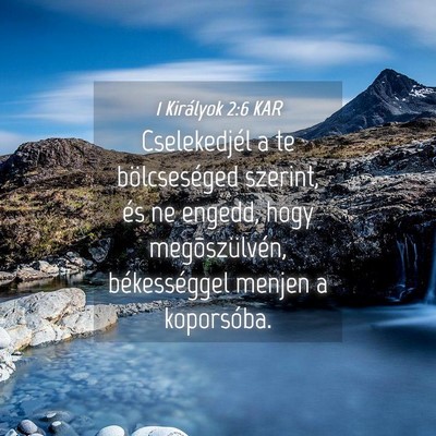 Picture 04 - 1 Királyok 2:6 KAR - Cselekedjél a te bölcseséged szerint, és ne - Bible Verse Picture