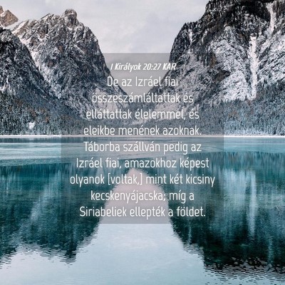 Picture 04 - 1 Királyok 20:27 KAR - De az Izráel fiai összeszámláltattak és - Bible Verse Picture