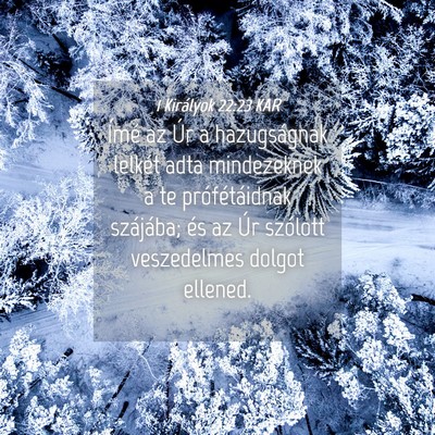 Picture 04 - 1 Királyok 22:23 KAR - Ímé az Úr a hazugságnak lelkét adta - Bible Verse Picture