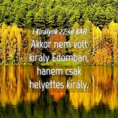 Picture 04 - 1 Királyok 22:48 KAR - Akkor nem volt király Edomban, hanem csak - Bible Verse Picture
