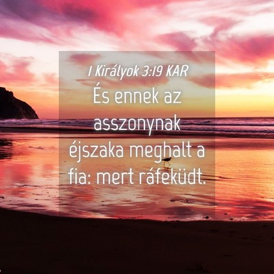 Picture 04 - 1 Királyok 3:19 KAR - És ennek az asszonynak éjszaka meghalt a fia: - Bible Verse Picture