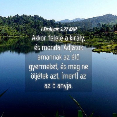 Picture 04 - 1 Királyok 3:27 KAR - Akkor felele a király, és monda: Adjátok - Bible Verse Picture