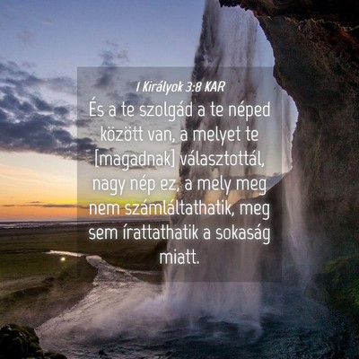 Picture 04 - 1 Királyok 3:8 KAR - És a te szolgád a te néped között van, a - Bible Verse Picture