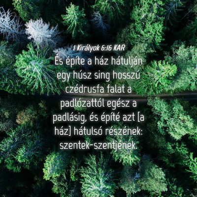 Picture 04 - 1 Királyok 6:16 KAR - És építe a ház hátulján egy húsz sing - Bible Verse Picture