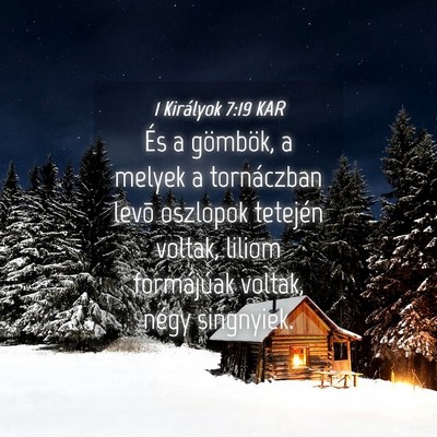 Picture 04 - 1 Királyok 7:19 KAR - És a gömbök, a melyek a tornáczban levõ - Bible Verse Picture