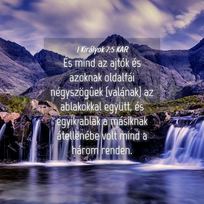 Picture 04 - 1 Királyok 7:5 KAR - És mind az ajtók és azoknak oldalfái - Bible Verse Picture