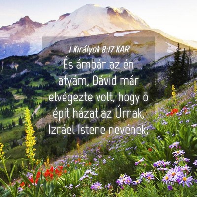 Picture 04 - 1 Királyok 8:17 KAR - És ámbár az én atyám, Dávid már elvégezte - Bible Verse Picture