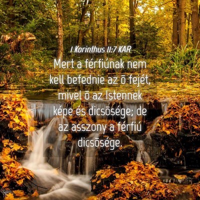 Picture 04 - 1 Korinthus 11:7 KAR - Mert a férfiúnak nem kell befednie az õ - Bible Verse Picture