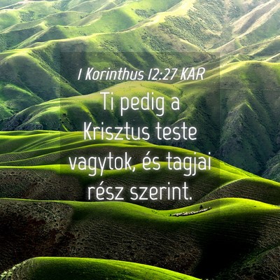 Picture 04 - 1 Korinthus 12:27 KAR - Ti pedig a Krisztus teste vagytok, és tagjai - Bible Verse Picture