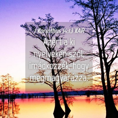 Picture 04 - 1 Korinthus 14:13 KAR - Azért a ki nyelveken szól, imádkozzék, hogy - Bible Verse Picture