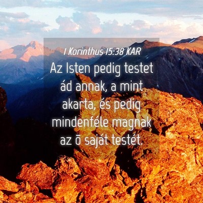 Picture 04 - 1 Korinthus 15:38 KAR - Az Isten pedig testet ád annak, a mint akarta, - Bible Verse Picture