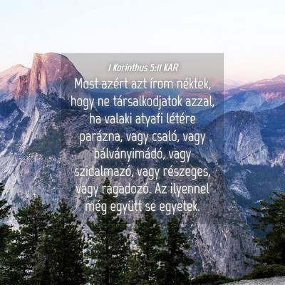 Picture 04 - 1 Korinthus 5:11 KAR - Most azért azt írom néktek, hogy ne - Bible Verse Picture
