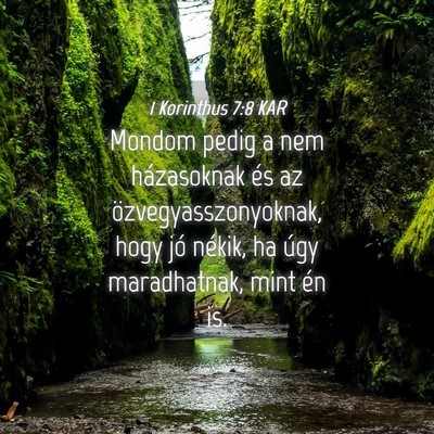 Picture 04 - 1 Korinthus 7:8 KAR - Mondom pedig a nem házasoknak és az - Bible Verse Picture