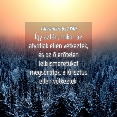Picture 04 - 1 Korinthus 8:12 KAR - Így aztán, mikor az atyafiak ellen vétkeztek, - Bible Verse Picture