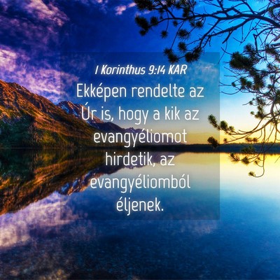 Picture 04 - 1 Korinthus 9:14 KAR - Ekképen rendelte az Úr is, hogy a kik az - Bible Verse Picture