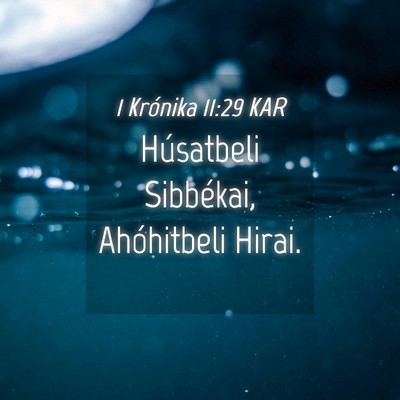 Picture 04 - 1 Krónika 11:29 KAR - Húsatbeli Sibbékai, Ahóhitbeli - Bible Verse Picture